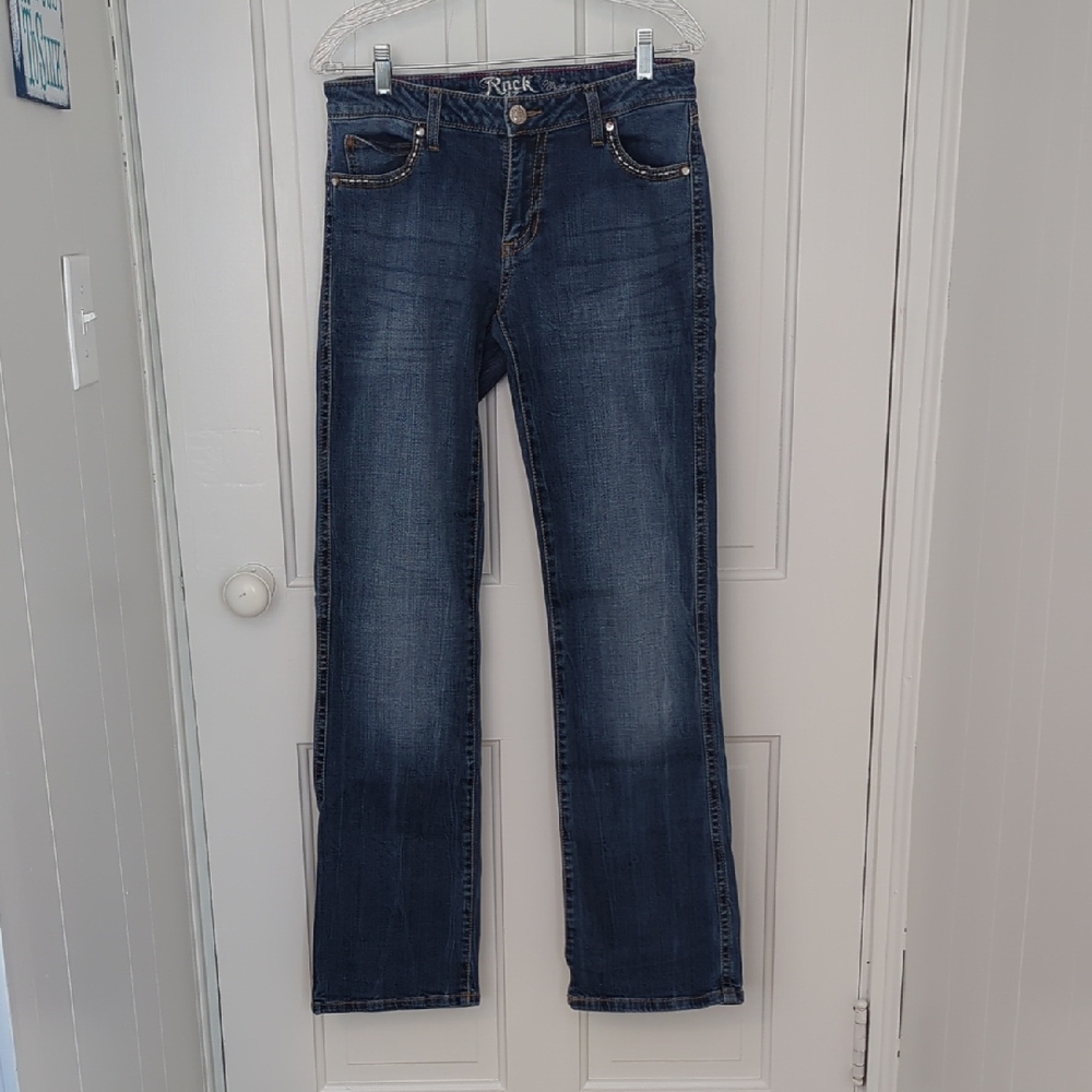 Rock 47 By Wrangler Straight Leg Jeans Size 7/8